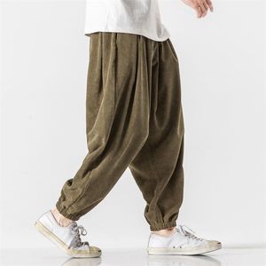 MrGoldenBowl Automne Nouveaux pantalons pour hommes Pantalons de style japonais Pantalons sarouels droits Coréens Pantalons amples à la cheville 201113