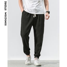 MrGoldenBowl Store 5XL Lino Harem Pantalones para hombre Jogger Pantalones Masculinos Casual Summer Track Pants Fitness Pantalones Plus Tamaño 201110