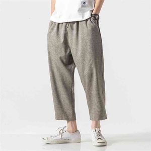 MrGoldenbowl winkel mannen oversize wijde beenbroek heren rechte casual enkellengte Chinese stijl zomer mannelijke harem broek 210715