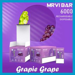 Mrvi Bar 6000 Wegwerp Vape Pen E Sigaret Apparaat Met 650 mAh Batterij 13 ml Pod Voorgevulde Catridge oplaadbare vs flex max