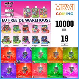 MRVI COMING 10000 10K Dispositivo de cigarrillo electrónico Vape Pen con batería de 650 mAh 19 ml Pod Cartucho precargado recargable DE ALMACÉN UE Gratis