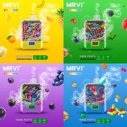 MRVI à venir 10k bouffés Disposable Vape Pen E Cigarette Device Mesh Bobine avec 650mAh Battery Pomegranate 19ml Pod Catridge Rechargeable 10000puffs Vaper