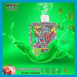 MRVI COMING muestra la pantalla 10K Desechable Vape Pen E Dispositivo de cigarrillos con batería de 650mAh 19ml Pod Cartucho precargado recargable