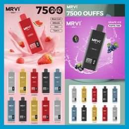 Mrvi Holy 7500 Puffs Jetable Vape Pen E Cigarette Dispositif Avec 600mAh Batterie 15ml Pod Prérempli Catridge rechargeable CNC Slick