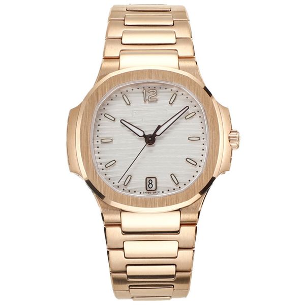 MS 7118 montre DE luxe relojes para mujer 35.2x8.62mm 324SC Movimiento mecánico automático de acero Swarovski cristal reloj de diamantes Relojes de pulsera