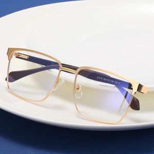 MS 91312 2024 NOUVEAUX MEN SUPELLES TR + Metal Square Frame OPTICE ANTI-BLUE LUMIÈRE LEIL PHOTOCHROMIQU