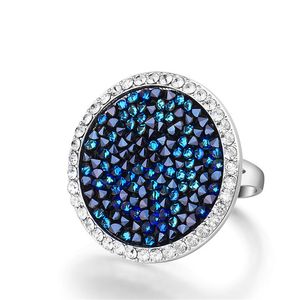 Mme Betti 2021 liquidation Unique anneaux ronds autriche cristaux conception fille cadeau pour les femmes mariage fête bijoux