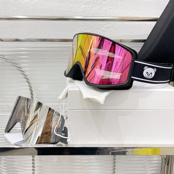 MS Gafas de esquí Gafas de esquí Snow Snowboard Hombres y mujeres Lentes magnéticas Gafas de invierno Diseñadores Estilo Diseño de marco especial Anteojos con caja 8J2L