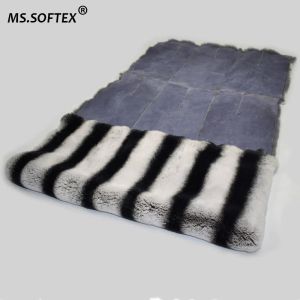 MS.SOFTEX FACTORY Groothandel DIY Natura Bont Materiaal Natuurlijk Rex Konijnen Bontplaat Chinchilla -dekenmateriaal