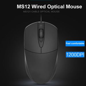 MS121 USB Wired Mouse 1200DP Ergonomische laptop PC Computer Mechanische toetsenborden Gaming Mouse Home Office Business comfortabel