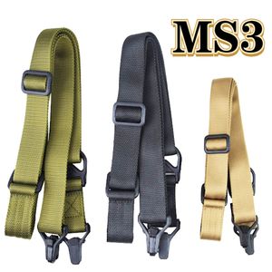 MS3 Gun Sling Multi-Mission Sling Strap Outdoor A / R A / K Universal Gun Qd Sling Tactical Ajustim Ajustement Correau de courroie de pistolet réglable