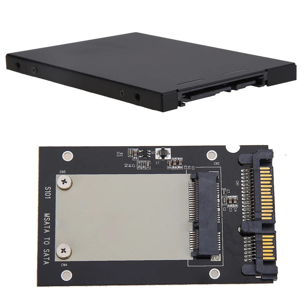 MSATA a SATA 3 6 Gbps MSATA SSD RECOLO MSATA a 2,5 Adattatore disco rigido SATA M2 SSD SSD HDD Mobile Box Case HDD