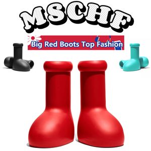 MSCHF Astro Boy Men Women Holiday Campus Birthday Cosplay Props Rain Boots Designers Big Red Boot Dik Bottom Non-Slip Booties Rubber Platform Bootie Fashion Shoes