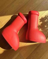 Mschf big boy bottes rouges 2023 hommes femmes épaisses de bottelettes sans glissement de plate-forme en caoutchouc botte de mode de mode