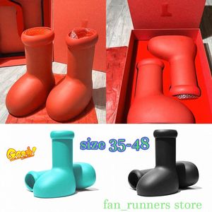 MSCHF Boots Men Dames Rain Boot Big Red Boot Dik Bottom Non-Slip Booties Rubber Platform Bootie Fashion Astro Boy GW4 Size 35-48 88A6#