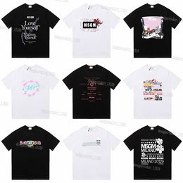 MSGM Star Sweinshirt Man Designer Shirt Women Summer Summer 3d Print Clote Man 100 Cotton Graphic Tee Camiseta de manga corta Camiseta casual Camiseta de lujo