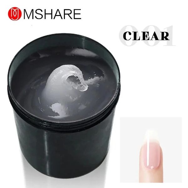 MSHARE 250g Gel acrylique transparent Gel dur pour Extension d'ongle rose nu blanc 240127