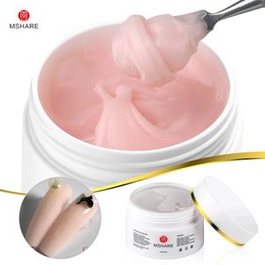 MSHARE 50g miroitant rose blanc acrylique Gel Extension acrylique dur Gel ongles 240108