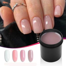 MSHARE Nude Uv Builder nagelgel voor verlenging Builder in a Bottle Zelfnivellerende uitlijning Karamel Melkachtig wit Low Burn 142g 240306