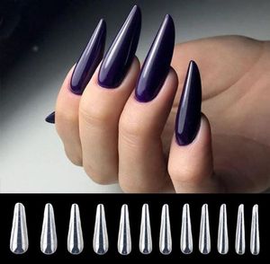 Mshare Russian Amond Forms Nails Conseils pour l'extension des ongles Bâtiment acrylique Gel Astuce 12 Taille 120PCS3924197