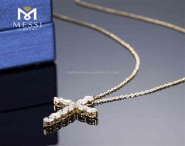 MSI Fashion Hiphop14k Real White Gold Yellow Gold Lab Diamond Collier 278Z5842497