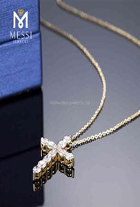 MSI Fashion Hiphop14K Real White Gold Yellow Gold Lab Diamond Necklace278Z3016868