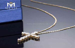 Msi fashion hiphop14k echt witgoud geelgoud Lab diamanten halsketting278Z7025845