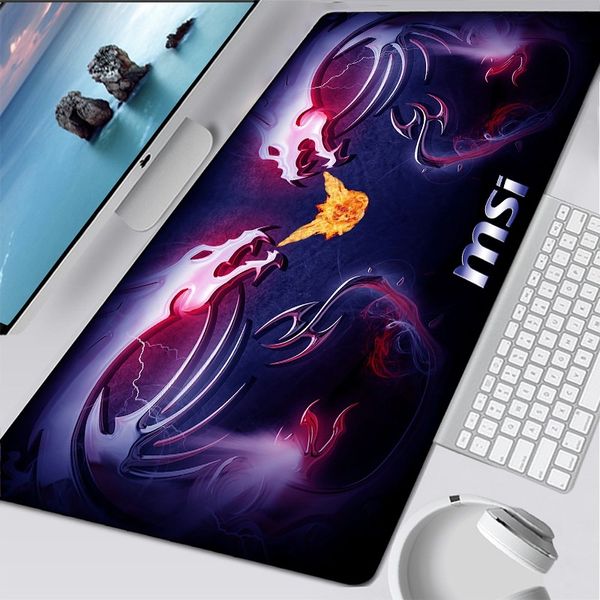 MSI LOGO grand clavier tapis de bureau grand tapis de souris Manga Gamer tapis de souris tapis ordinateur tapis de souris bureau tapis de jeu tapis de souris