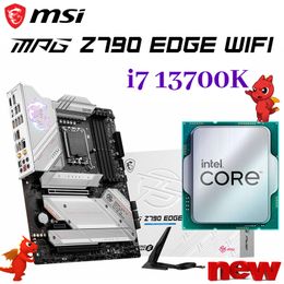 MSI MPG Z790 EDGE WIFI LGA 1700 placa base Intel i7 13700K CPU Set Combo soporte DDR5 7200MHz 128GB PCI-E 5,0 placa base nuevo