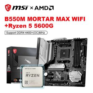 MSI nouveau MAG B550M MORTAR MAX WIFI + Ryzen 5 5600G R5 5600G processeur CPU micro-atx AMD B550M carte mère DDR4 128G AM4 Kit
