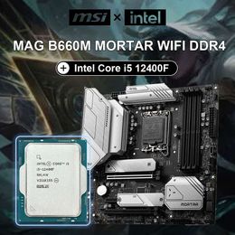 MSI nouvelle carte mère WIFI MAG B660M mortier + processeur Intel Core i5-12400F DDR4 4800 + MHz 128G USB3.2 SATA M.2 prise en charge LGA1700 micro-atx