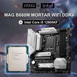 MSI nouvelle carte mère WIFI MAG B660M mortier + processeur Intel Core i5-12600KF DDR4 4800 + MHz 128G USB 3.2 SATA M.2 micro-atx placa-me