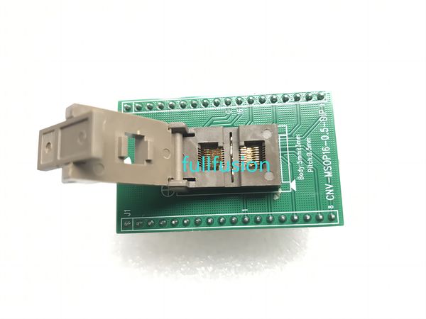 MSOP16 pour adapter l'adaptateur de programmation Test IC et brûler dans la prise de tangage de 0,5 mm taille 3,0 mm avec broche de terre