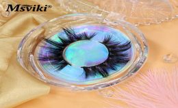 MSVIKI 3D MINK LASHES BULK ENTIE 5D 25 MM CHASE MALUP BEAUTÉ DRADATIQUE DRADATIQUE LES CEUILES DE VRIPAGE EXTÉRIEURS NATUREL