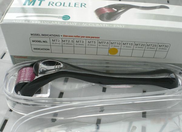 MT derma roller 540 aiguilles médicales en acier inoxydable/alliage de titane dermaroller microneedle rouleau élimination des cicatrices 0.2mm-3.0mm