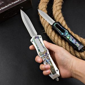 MT-Soul Goddess AUTO Knives 440C Lame en alliage d'aluminium de zinc noir + poignée d'ormeau EDC Camp Hunt Couteau tactique Bounty Hunter Micro Outils de coupe