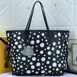 MT Totes YK Never Boodschappentas Designer Polka Dots MM Tote Dames Yayoi Kusama Composiet Tas Met Zakje Met Rits Leren Schoudertassen