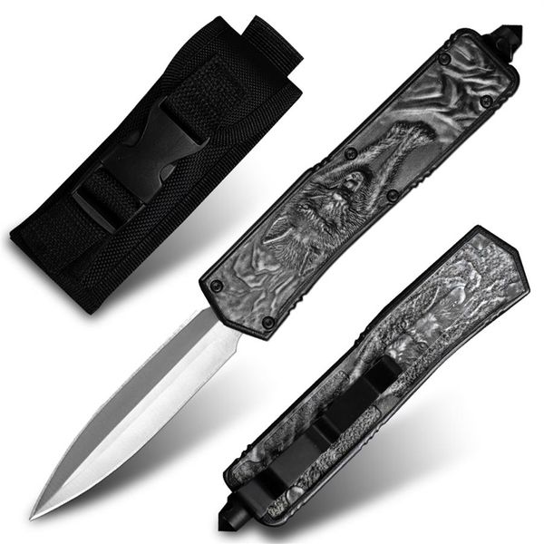 MT Wolf CNC cuchillo automático campo supervivencia militar táctico cuchillo de lucha Camping caza autodefensa bolsillo EDC herramienta cinturón Shea2039