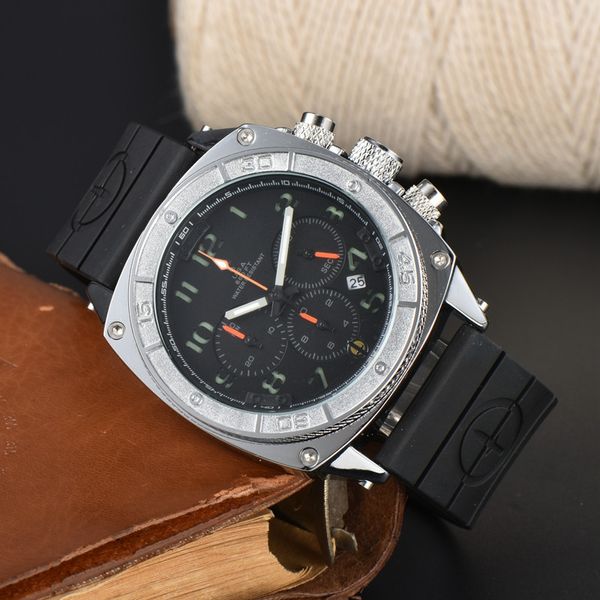 Mt Relojes de pulsera para hombres 2023 Nuevos relojes para hombre Seis agujas Todo el dial Trabajo Reloj de cuarzo Alta calidad Marca de lujo Reloj cronógrafo Cinturón de goma Moda OPS ESPECIALES