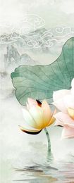 MT0056 Chinese Lotus Lotus Decorative Print Art Canvas Poster For Living Room Decor Home Wall Image