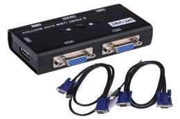 MT260KL 2 Port USB 20 kVm VGA Switch Box Keyboard MONDE MONITEUR KVM Switch avec 2 ensembles Cables VGA8891476