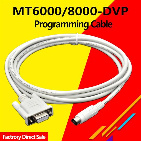 MT6000-DVP adecuado Veinview MT6000 MT8000 HMI a Delta DVP serie PLC Cable de programación MT8000-DVP 9 pines macho redondo 8 pines 289w