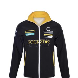 Sweat à capuche en polaire avec fermeture éclair complète pour moto, sport, moto, course de motocross, veste coupe-vent, coupe-vent 329c