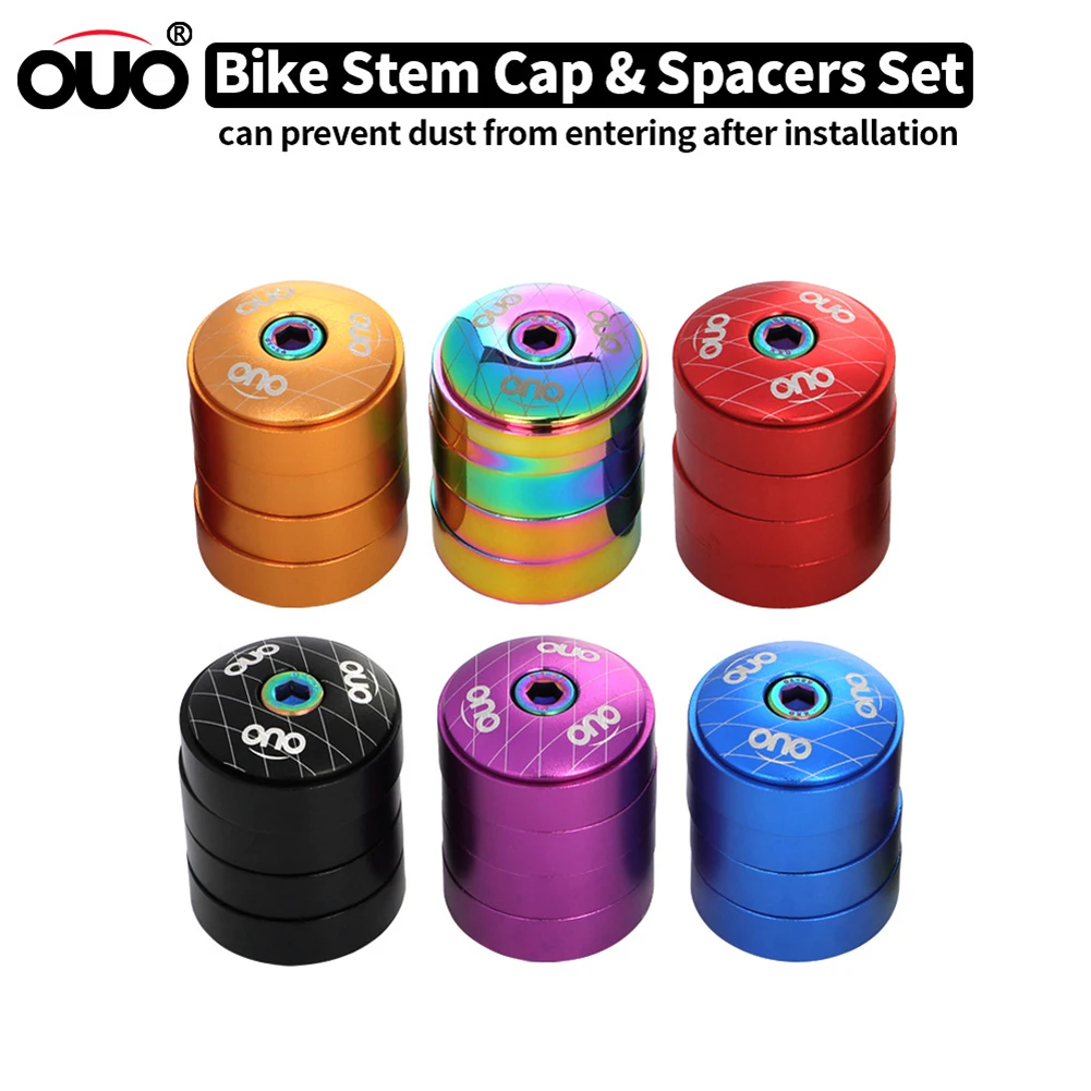 MTB Bicycle Stem Top Cap Headset Cover with Screw Kits Aluminum Alloy Fork Ring Mountain Road MTB Bicycle Parts