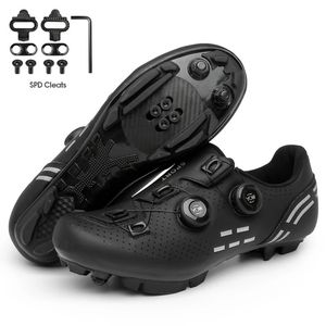 Vtt cyclisme Sneaker avec crampons hommes carbone sport vitesse vélo chaussures femmes course de montagne plat SPD route cyclisme chaussures 231229