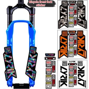 Autocollants de fourche avant VTT Rockshox Racing Road Stickers de vélo Cyclisme DIY imperméable à l'eau Protéger Kit de film coloré Accessoires de vélo 240223