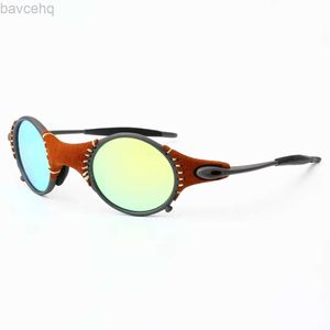Vtt homme polarisé UV400 lunettes de soleil de pêche lunettes de vélo en métal lunettes de cyclisme lunettes d'équitation E5-3 ldd240313