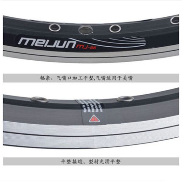 MTB Montaña Bike LIMS DIY 20 pulgadas 406 32 Holes Aleación de aluminio Ruedas resistentes Rimes de borde V anillo de freno