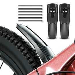 Ailes de garde-boue vtt pour ensemble de garde-boue avant et arrière de vélo 20/26/27,5/29 pouces, accessoires de vélo, garde-boue protecteur PP en Fiber de carbone 240202