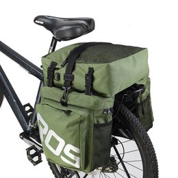 Vélo de route VTT 3 en 1 Sacs de coffre à vélo à double édition double casse-côté de la coulée arrière Panier Panier bagages extérieurs Biking 231227